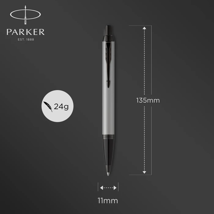Parker IM Monochrome Kugelschreiber matte grey/schwarz, Geschenkbox