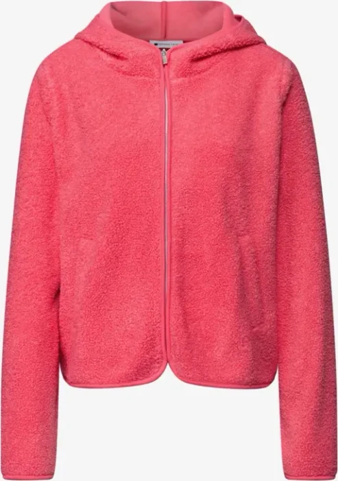 Street One Teddy Kapuzen Jacke striking coral (Damen)