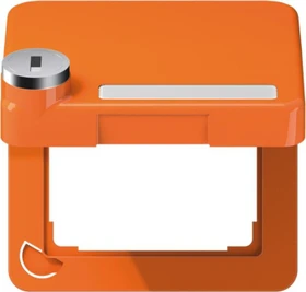 Jung Serie CD Klappdeckel mit Rückstellfeder, orange