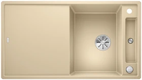 Blanco Axia III 5 S InFino Einbau Becken reversibel mit Ablauffernbedienung champagner inkl. Holz-Brückenschneidebrett