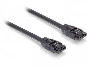 DeLOCK SATA 6Gb/s Kabel schwarz 0.5m, gerade/gerade