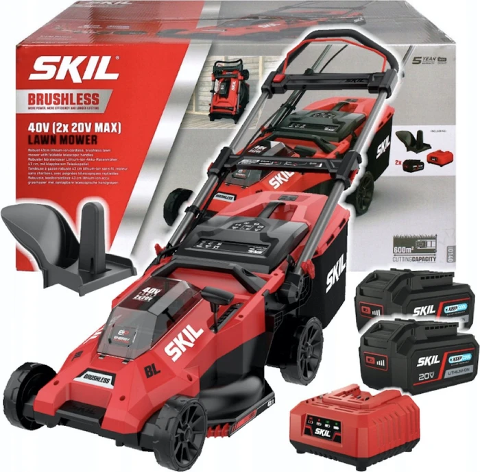 Skil 0140 BA PWRCORE20 Akku-Rasenmäher inkl. 2 Akkus 4.0Ah