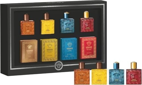 Versace Eros 1x Parfum + 2x EdP + 1x EdT Miniatures 5ml Duftset