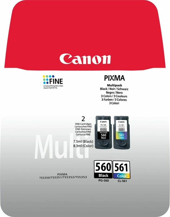 Canon Tinte PG-560/CL-561 schwarz/dreifarbig Multipack