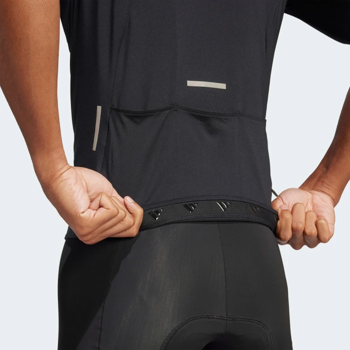 adidas Tempo 3-Streifen Trikot kurzarm schwarz (Herren)