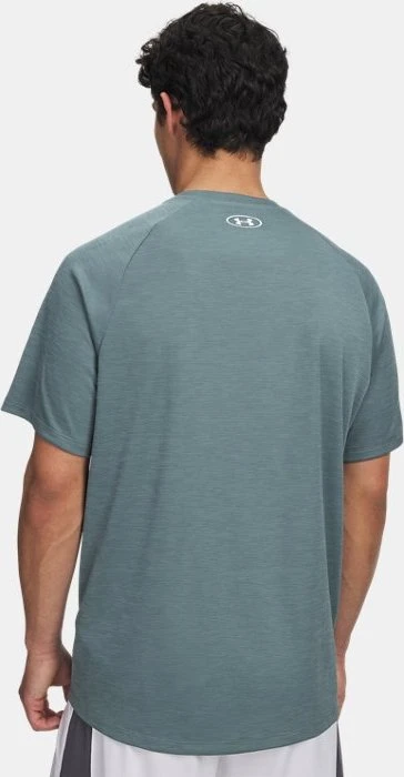 Under Armour Tech Textured Funktionsshirt kurzarm jasper blue/white (Herren)
