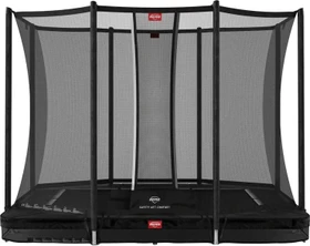 Berg Ultim Favorit InGround mit Sicherheitsnetz 280x190cm Bodentrampolin schwarz