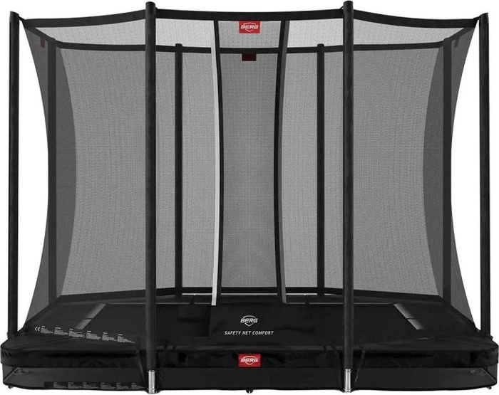 Berg Ultim Favorit InGround mit Sicherheitsnetz 280x190cm Bodentrampolin schwarz
