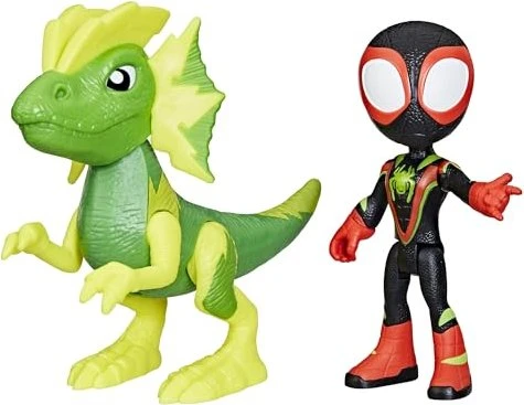 Hasbro Marvel Spidey and His Amazing Friends - Dino-Webs Miles "Spin" Morales & Marvels Electrosaurus