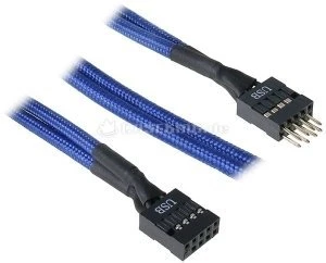 BitFenix Alchemy interne USB-Verlängerung, 0.3m, sleeved blau