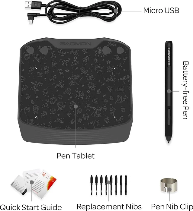 Gaomon Pen Tablet S630, schwarz