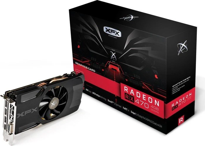 XFX Radeon RX 470 Single Fan, 4GB GDDR5, DVI, HDMI, 3x DP