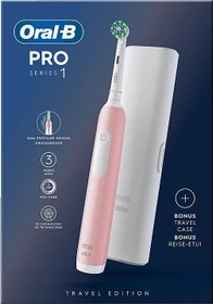 Oral-B PRO Series 1 CrossAction pink + Etui