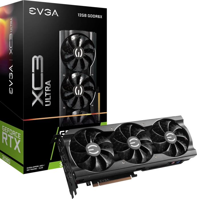 EVGA GeForce RTX 3080 XC3 Ultra Gaming, 12GB GDDR6X, HDMI, 3x DP