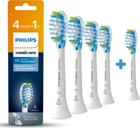 Philips HX9045/17 Sonicare C3 Premium Plaque Defence Ersatzbürste weiß, 5 Stück