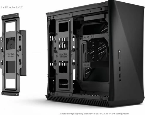 Fractal Design Era ITX Titanium Grey Walnut, Mini-ITX