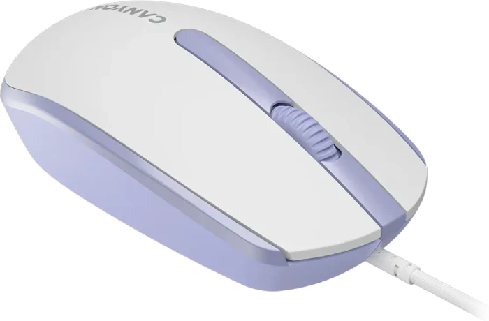 Canyon M-10 Wired Mouse, weiß/violett, USB