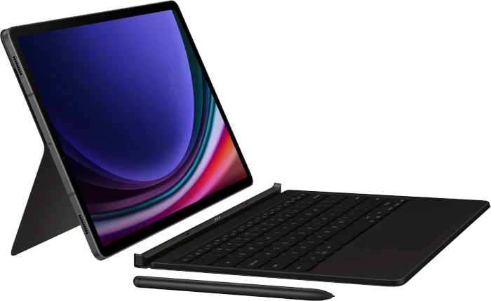 Samsung EF-DX815 Book Cover Keyboard für Galaxy Tab S9+ / S9 FE+ / S10+, schwarz, DE