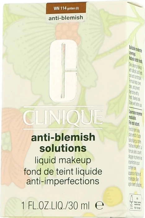 Clinique Anti Blemish Solutions Liquid Make-Up Foundation WN114 golden, 30ml