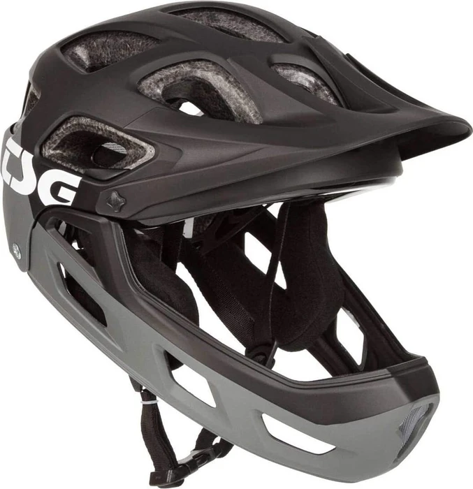 TSG Seek FR Fullface-Kinderhelm flow grey/black
