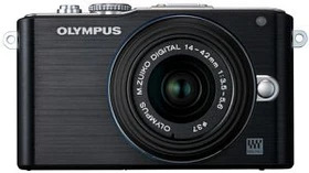 Olympus PEN E-PL3 schwarz mit Objektiv M.Zuiko digital 14-42mm 3.5-5.6 II