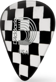 D'Addario Classic Celluloid Pick, Checkerboard, Heavy Gauge (1.0mm), 100-Pack