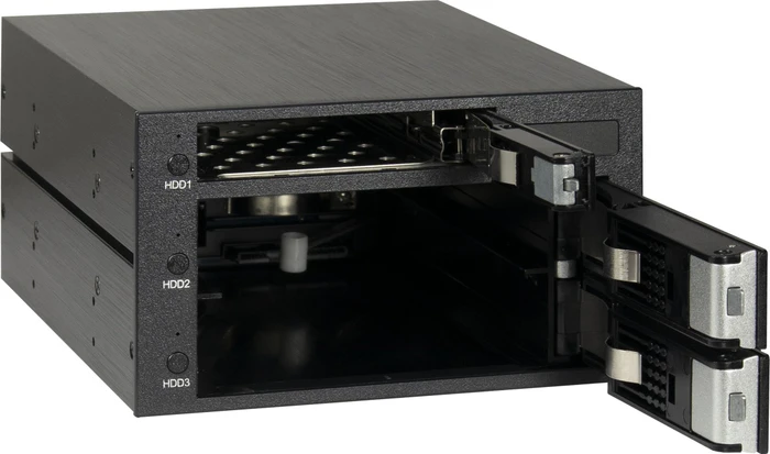 Inter-Tech ST-3525, 2x 5.25" Wechselrahmen auf 2x 3.5" und 1x 2.5"