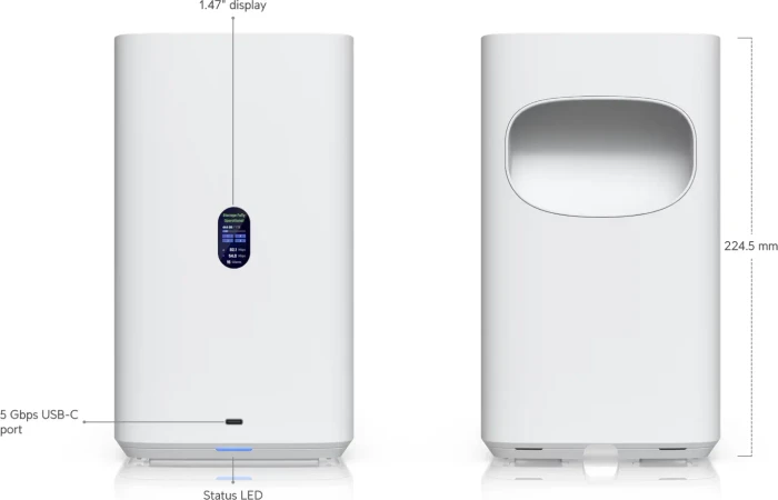 Ubiquiti UNAS 4 weiß, 4GB RAM, 1x RJ-45 2.5GBase-T, 1x USB-C 3.0