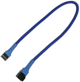 Nanoxia 4-Pin Verlängerung, sleeved, 30cm, blau (NXPWV30B)