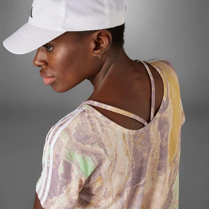 adidas Move for the Planet AirChill Laufshirt kurzarm crystal sand/preloved fig green spark/oat (Damen)