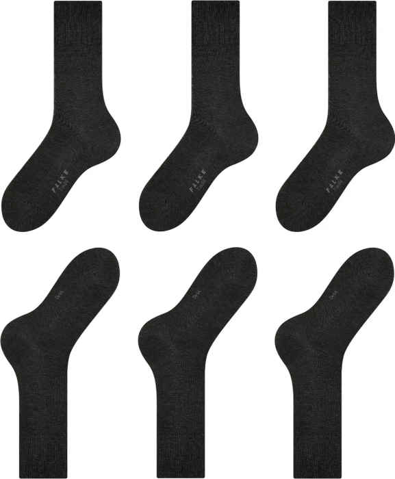 Falke Tiago Socken anthracite mel., 3 Paare (Herren)