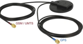 Navilock Multiband GPS/UMTS/GSM/LTE/SMA 28/2-3dBi Antenne, 2x2m RG-174 omnidirektional Montageplatte