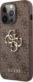Guess Hard Cover 4G Metal Logo für Apple iPhone 13 Pro braun