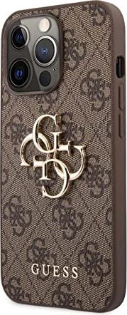 Guess Hard Cover 4G Metal Logo für Apple iPhone 13 Pro braun