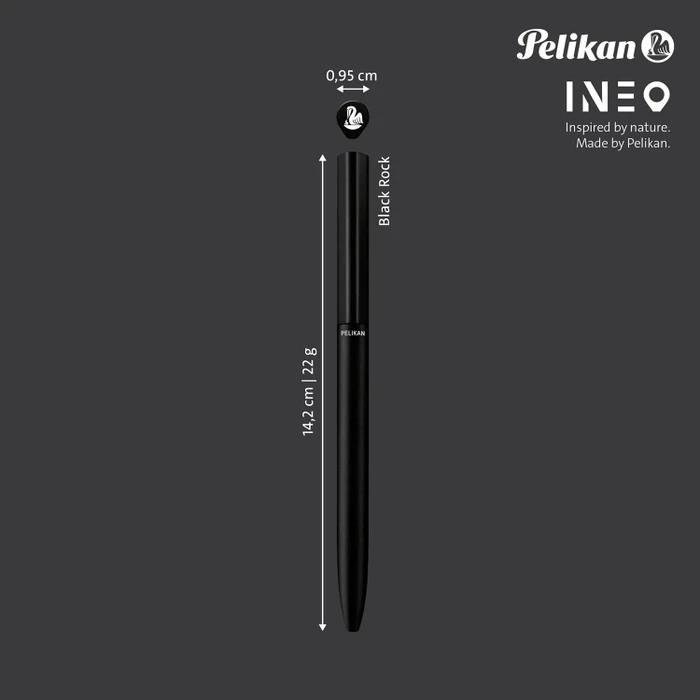 Pelikan Ineo Elements K6 Kugelschreiber black rock, Metalletui
