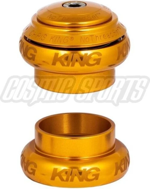 Chris King Sotto Voce NoThreadSet 1 1/8" straight Steuersatz komplett externe Lagerschalen (EC) gold