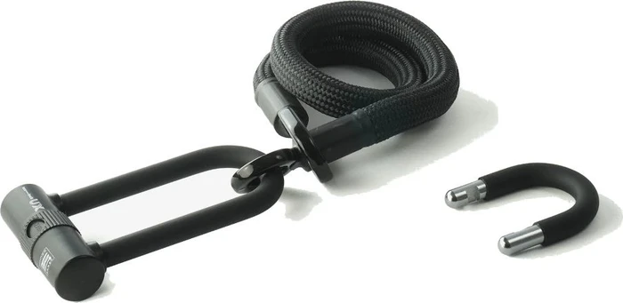 tex-lock eyelet U/X-Lock 80cm Textilschloss, Schlüssel onyx black