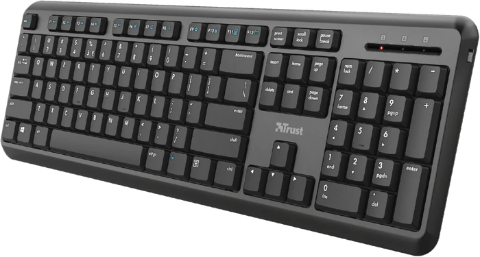 Trust TK-350 Silent Wireless Keyboard, schwarz, USB, DE