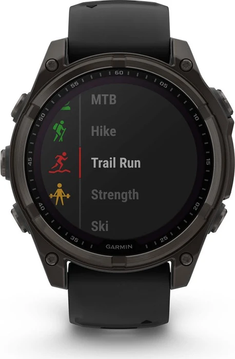 Garmin Fenix 8 47mm Sapphire Solar carbon grey/black-pebble grey silicone