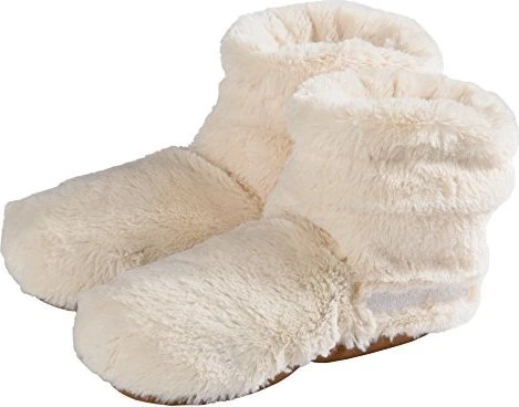 Warmies Slippies Boots Deluxe Fußwärmer beige