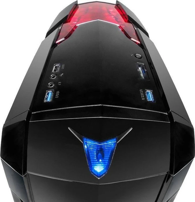 Inter-Tech Q2 Illuminator, Acrylfenster, Lüfter LED rot