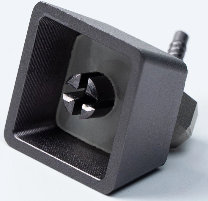 Keychron Hammer Alu Alloy Artisan Keycap, Acryl, Aluminium, Titanium, schwarz/silber, 1 Taste