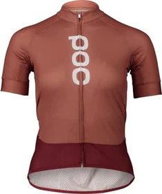 POC Essential Road Logo Trikot kurzarm himalaya salt/garnet red (Damen)