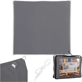 Relaxdays Polyester Sonnensegel 500x500cm dunkelgrau