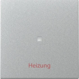 Gira Wippe mit Kontrollfenster und Aufdruck "Heizung Ein/Aus", Farbe Alu