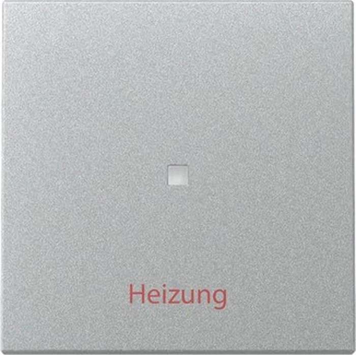 Gira Wippe mit Kontrollfenster und Aufdruck "Heizung Ein/Aus", Farbe Alu