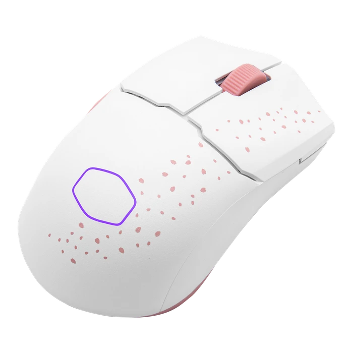 Cooler Master MasterMouse MM712 Gaming Maus weiß/rosa, Sakura Limited Edition, USB/Bluetooth