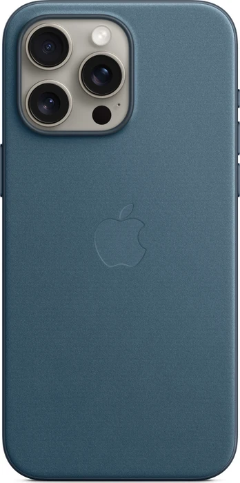 Apple Feingewebe Case mit MagSafe für iPhone 15 Pro Max pazifikblau
