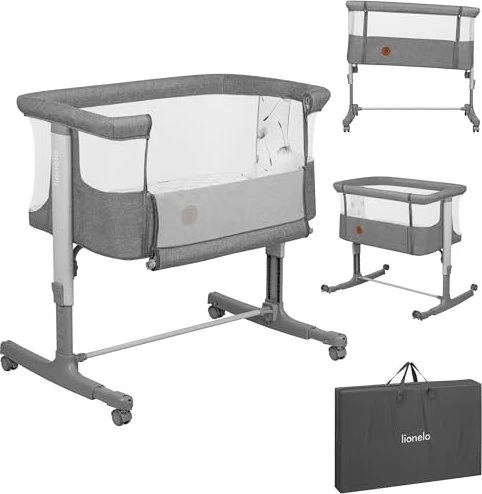 Lionelo Aurora 3in1 Beistellbett grey concrete