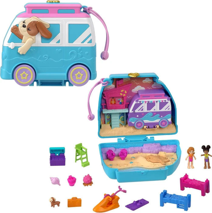 Mattel Polly Pocket - Urlaub am Hundestrand Schatulle